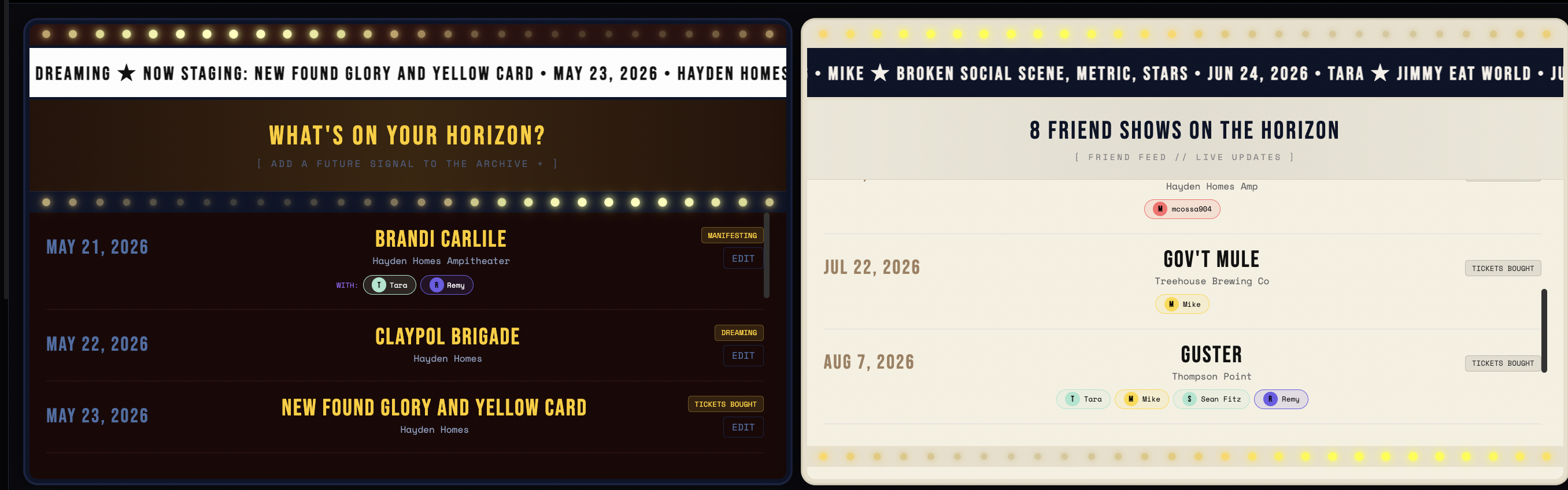 TrackRecord - Concert Archive